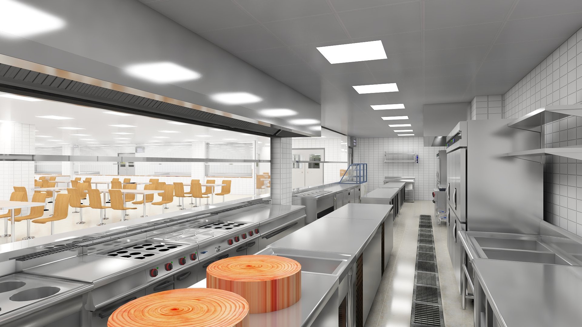 商用廚房設計-售餐間