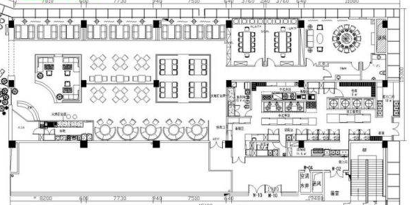 小飯店廚房布局設計圖