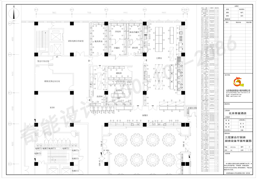 泰富三層宴會廳廚房設(shè)計圖